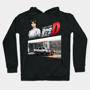 takumi initial d - street night picture Hoodie